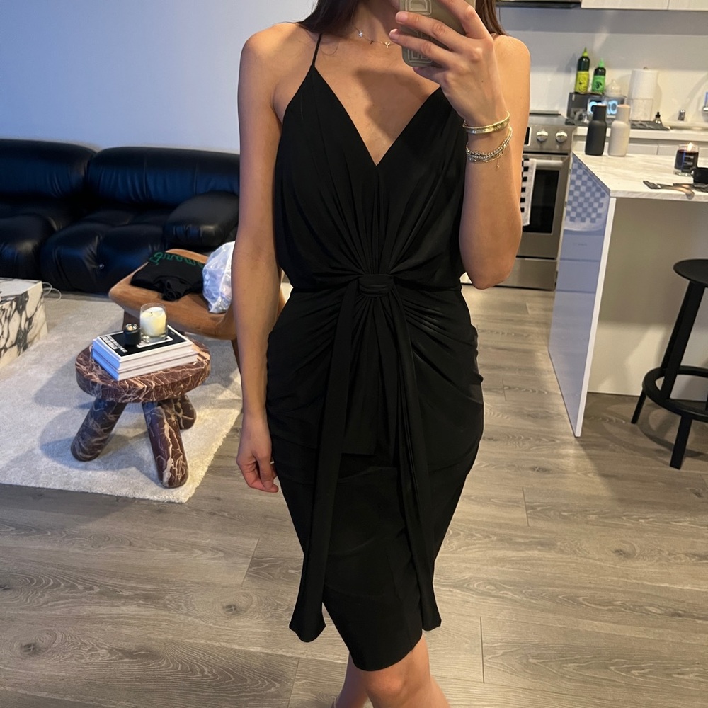 Misa Black Xenia Midi Dress